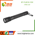 Factory Custom Made 3C Cell Used 3 modes Light High Power Aluminum 10w Cree XML2 led Multifunction Flashlight With Carabina